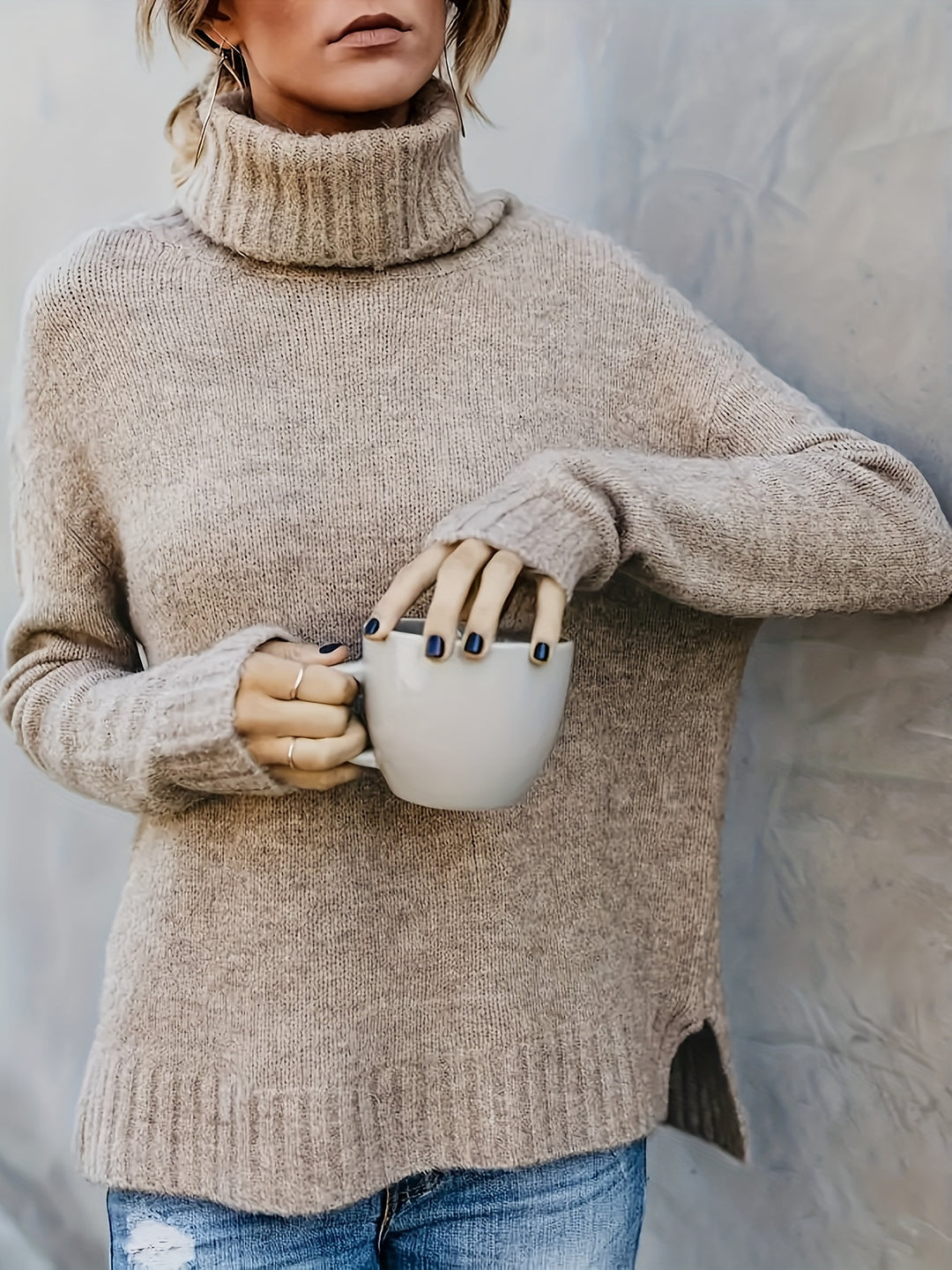 Khaki Sweater - Elma Boutique