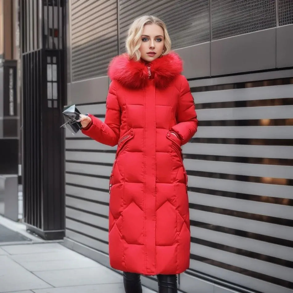 Red puffer coat - Elma Boutique