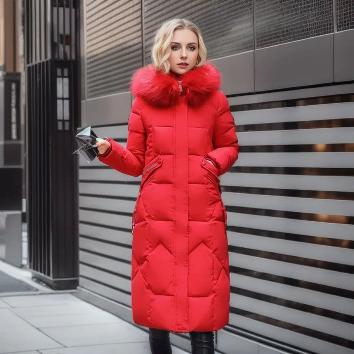 Red puffer coat - Elma Boutique