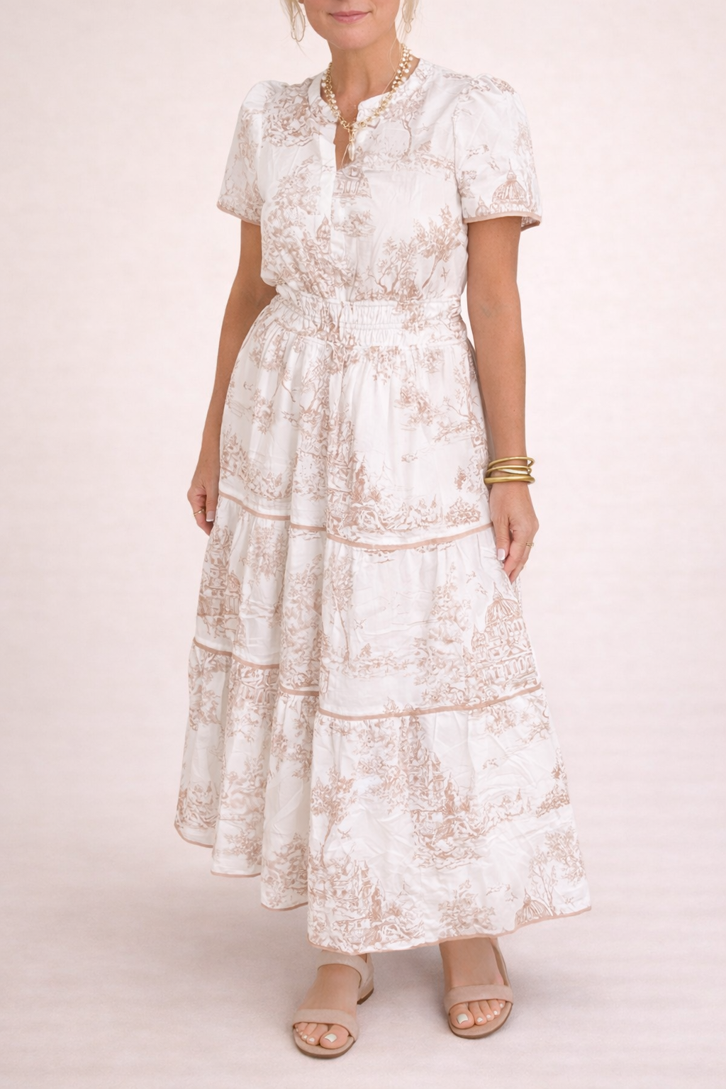 Womens Maxi Dress With Smocked Waist