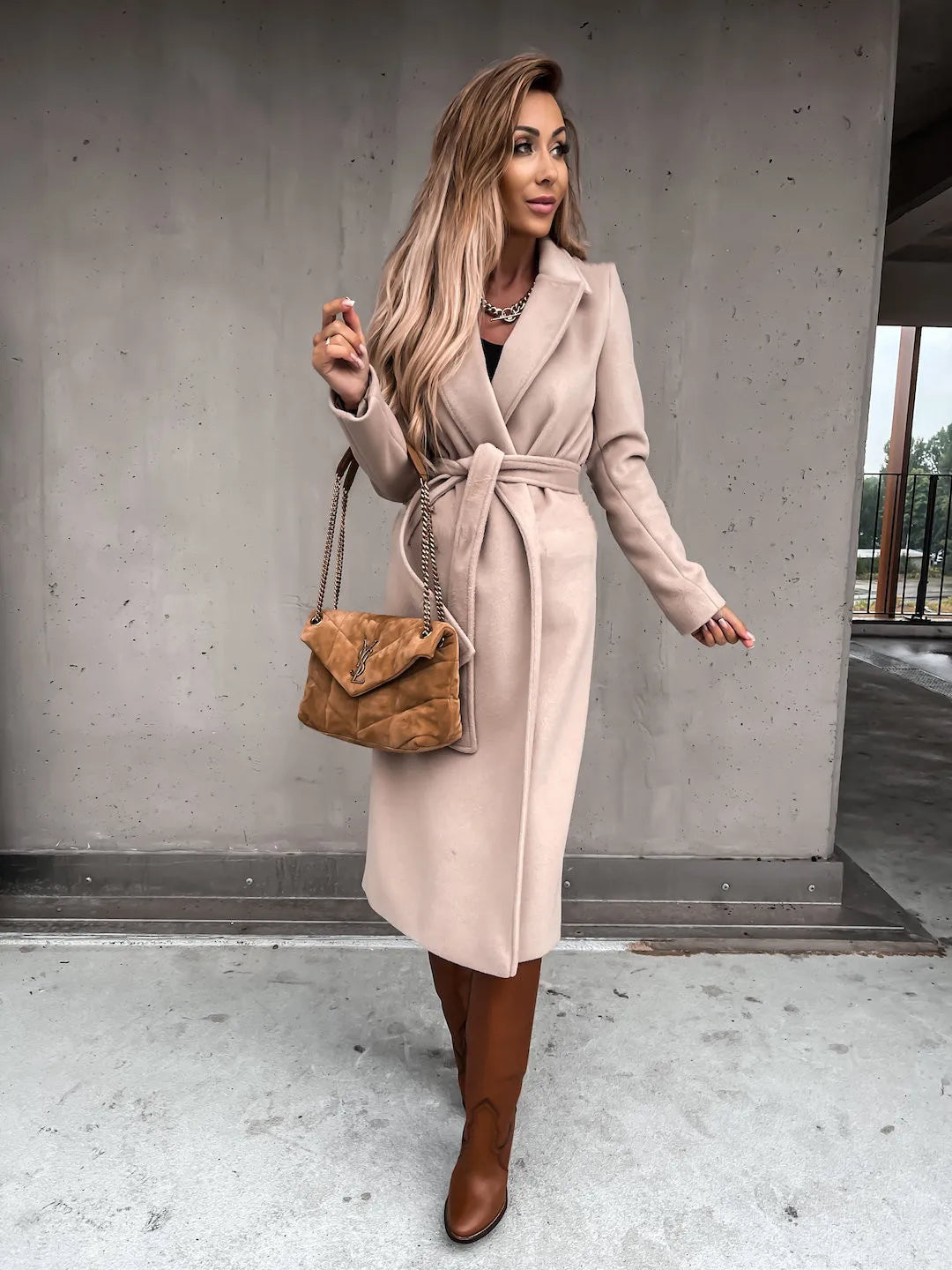 Beige coat - Elma Boutique