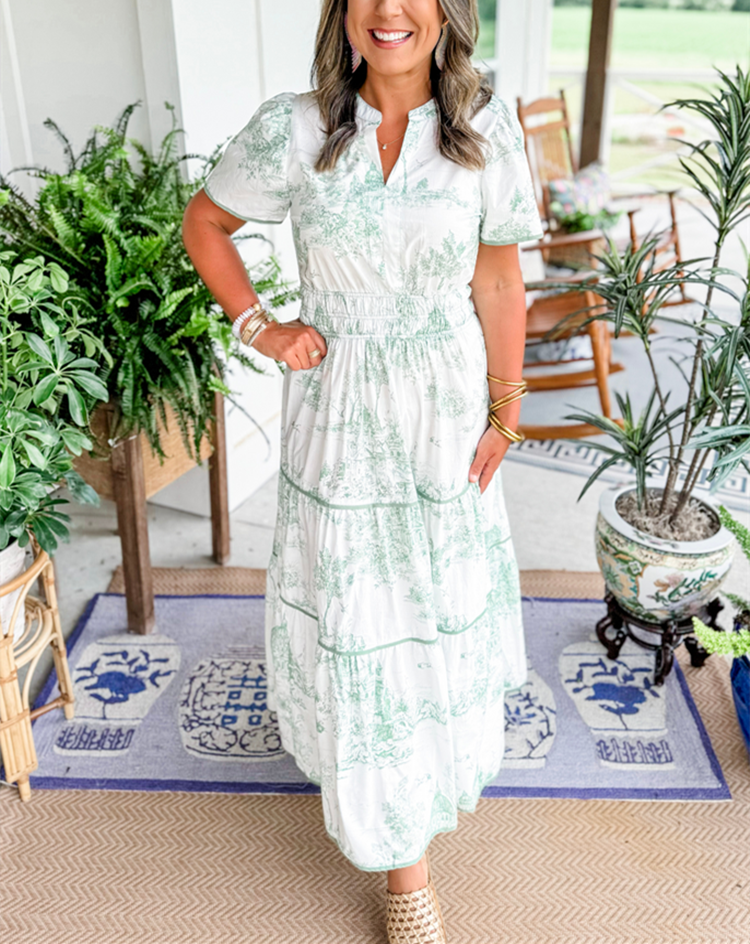 Womens Maxi Dress With Smocked Waist