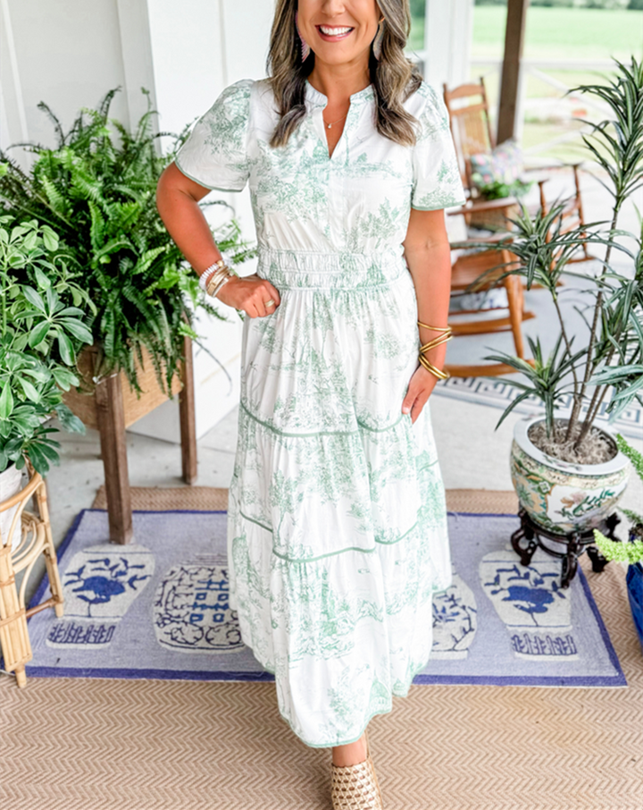 Womens Maxi Dress With Smocked Waist