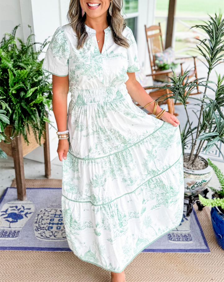 Womens Maxi Dress With Smocked Waist