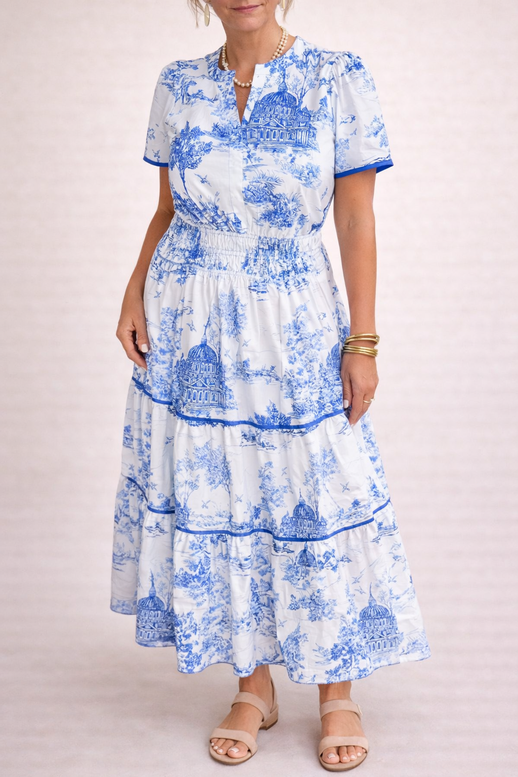 Womens Maxi Dress With Smocked Waist