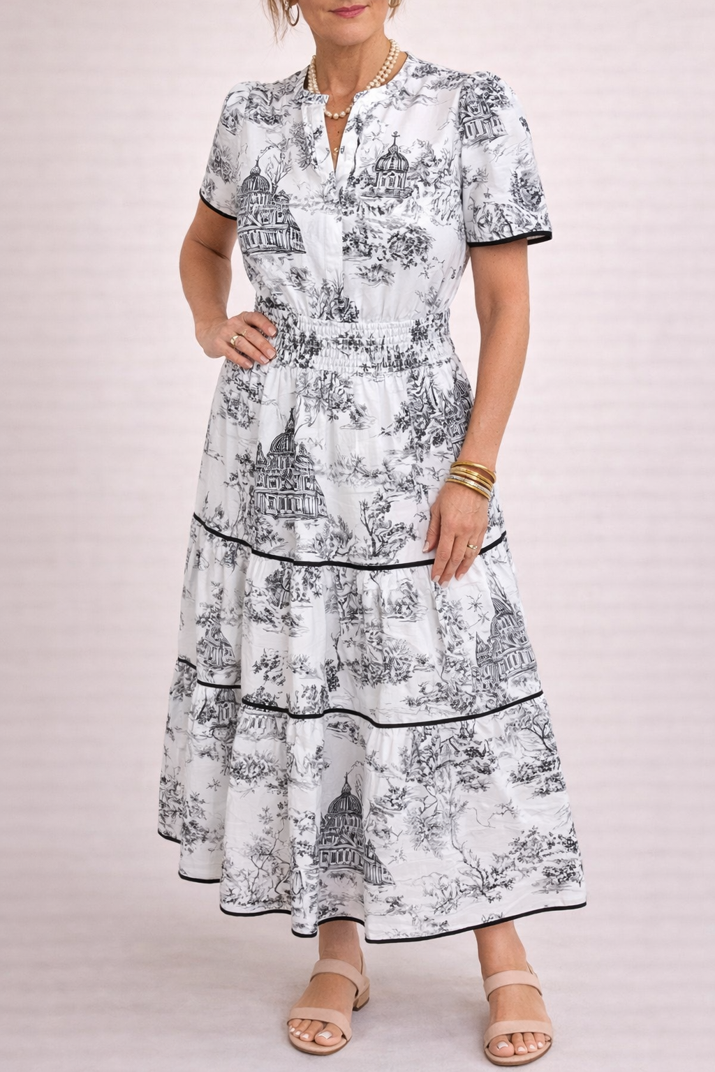 Womens Maxi Dress With Smocked Waist