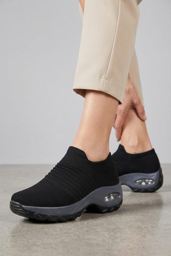 Womens Orthopaedic Slip On Trainers Lightweight Cushioned Sole
