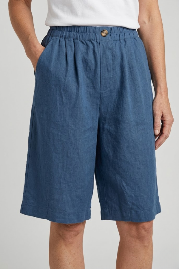 Womens Elastic Waist Pull On Shorts Relaxed Fit Breathable