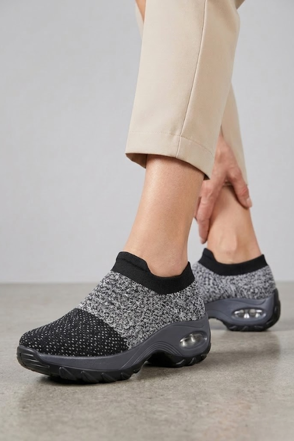 Womens Orthopaedic Slip On Trainers Lightweight Cushioned Sole