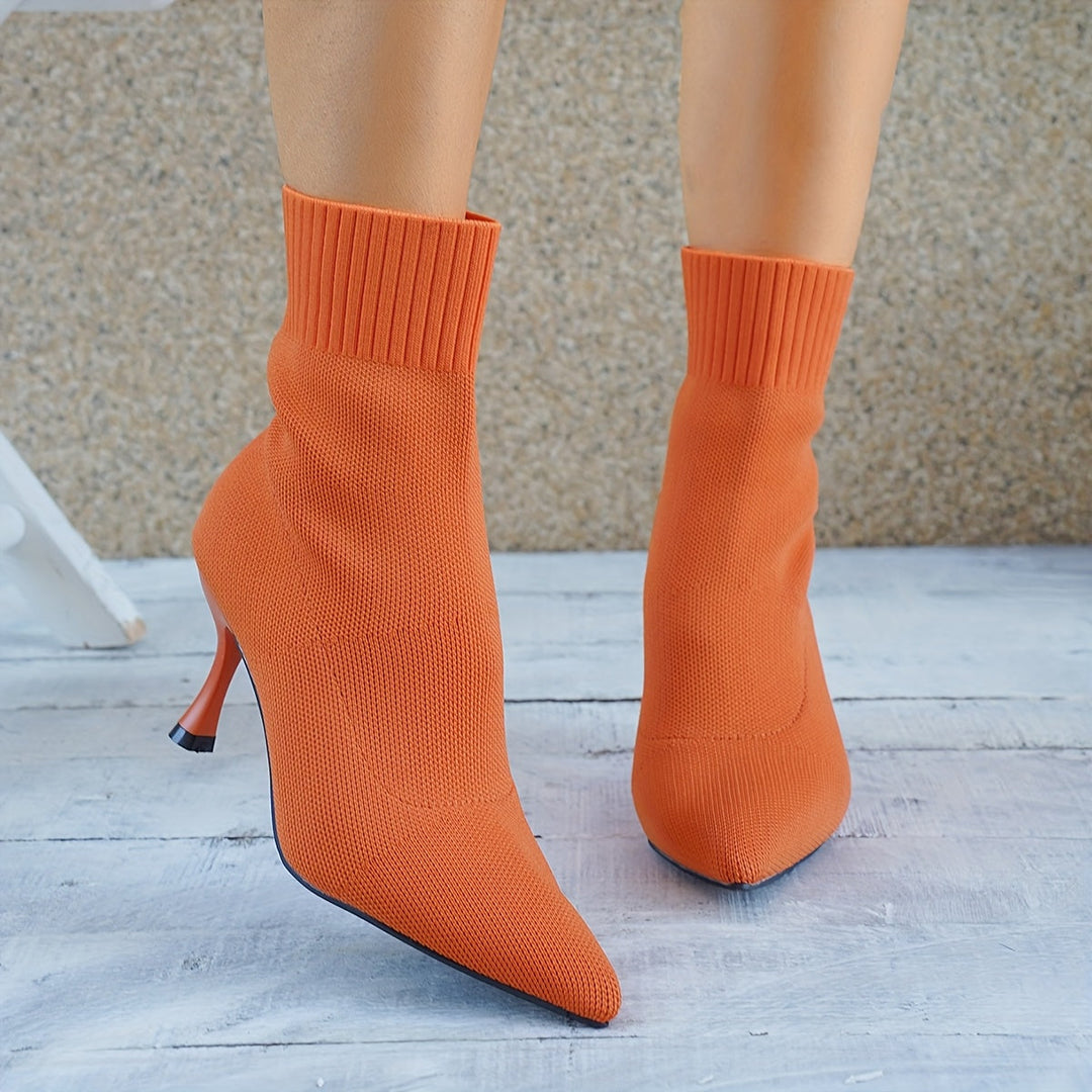 Stiletto Heel Ankle Boots with Pointed Toe for Women
