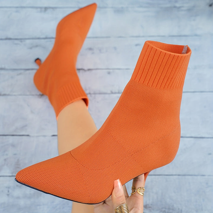 Stiletto Heel Ankle Boots with Pointed Toe for Women