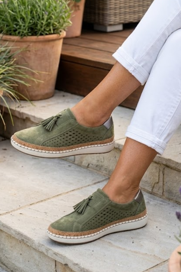 Womens Orthopaedic Slip On Sneakers Cushioned Breathable