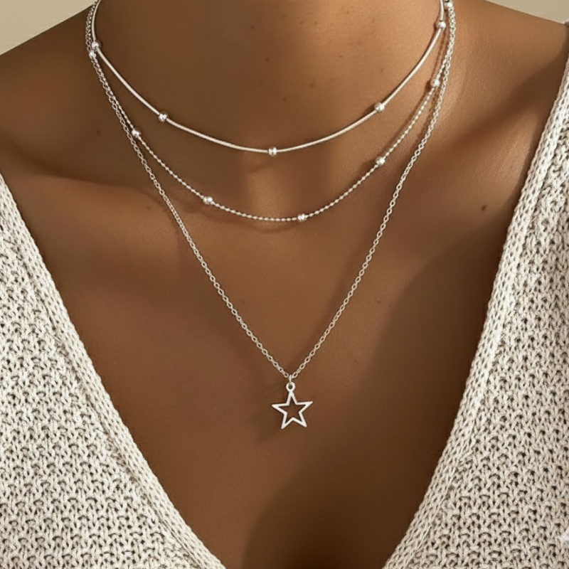 Vintage Star Pendant Necklace