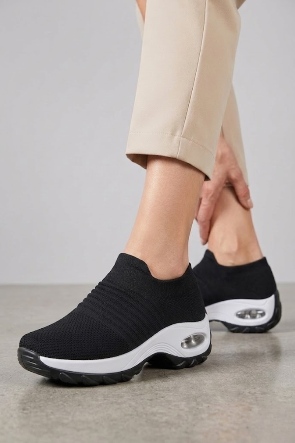 Womens Orthopaedic Slip On Trainers Lightweight Cushioned Sole