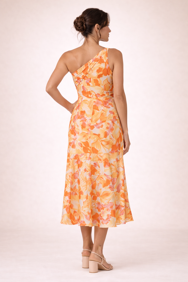 Maxi Dress with Asymmetrical Cut for Summer