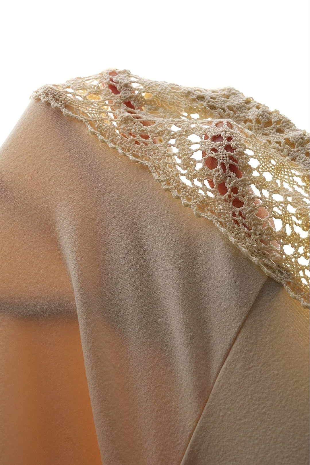 Lace Patchwork Straight Leg Pants with Beaded Drawstring Waist for Women