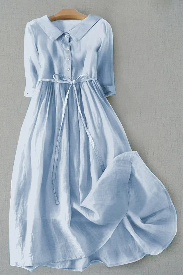 Camille - Half Sleeve Lace Up Dress