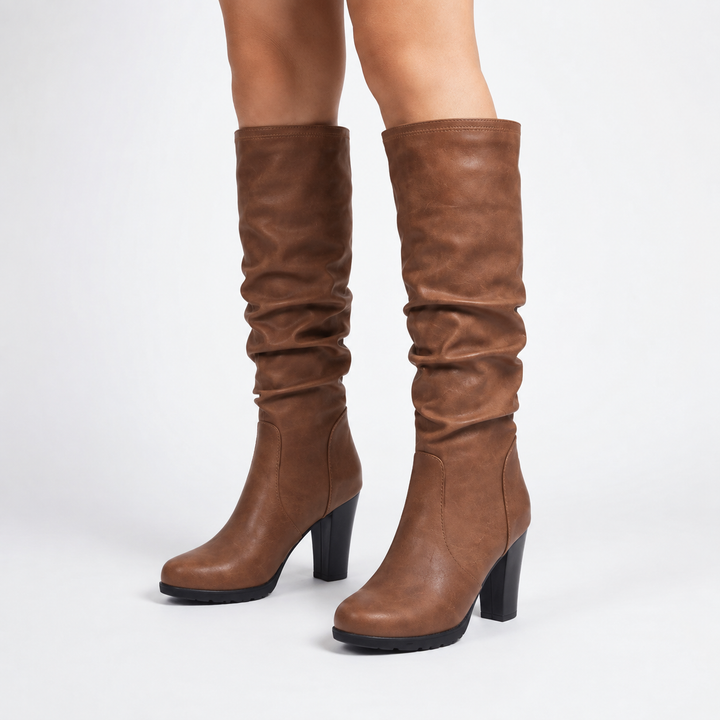 Brown knee high boots - Elma Boutique