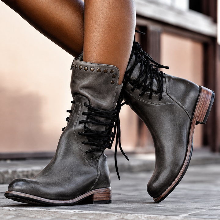 Gray boots - Elma Boutique