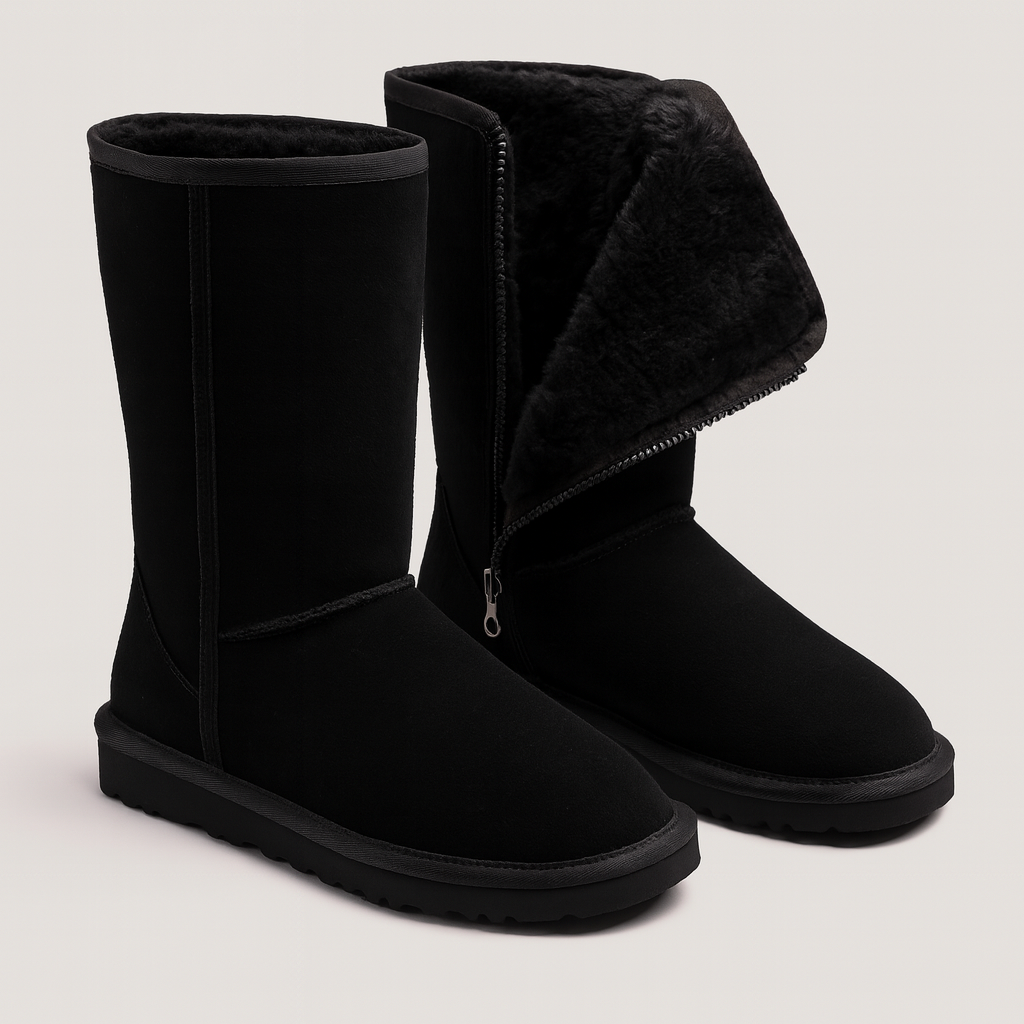 Women's Faux Suede Fleece Lined Waterproof Boots - Elma Boutique