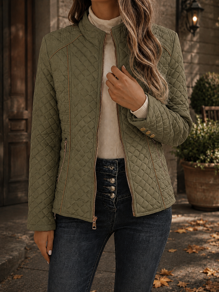 Army Green quilted jacket - Elma Boutique