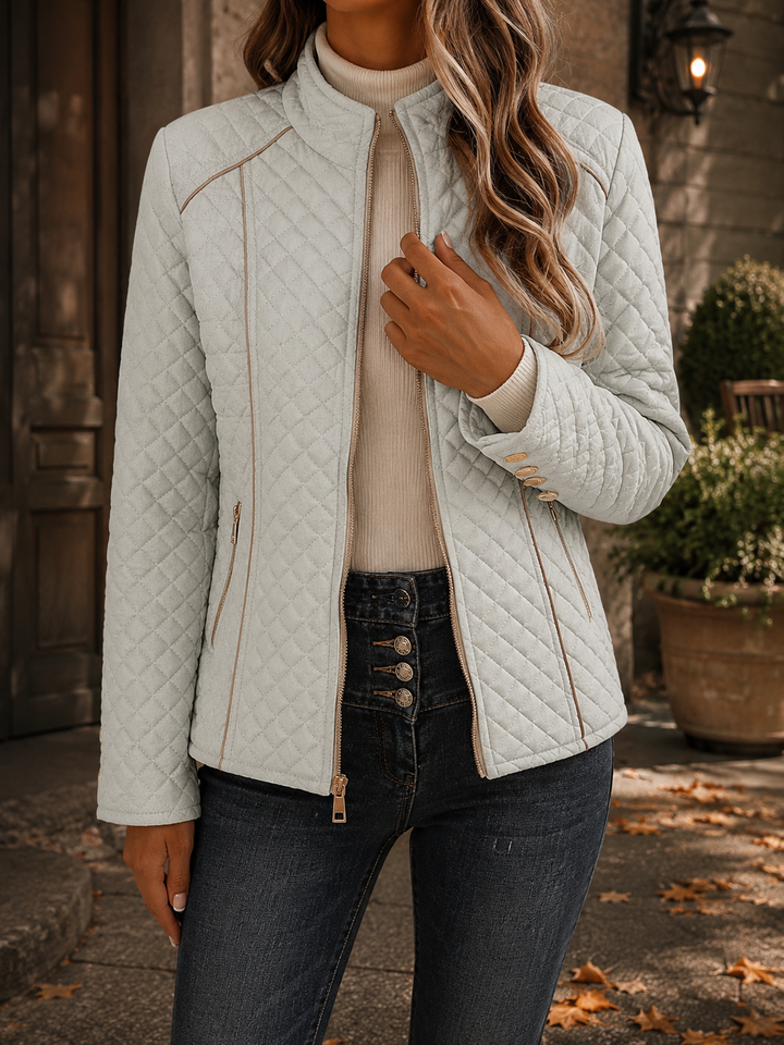 Gray quilted jacket - Elma Boutique