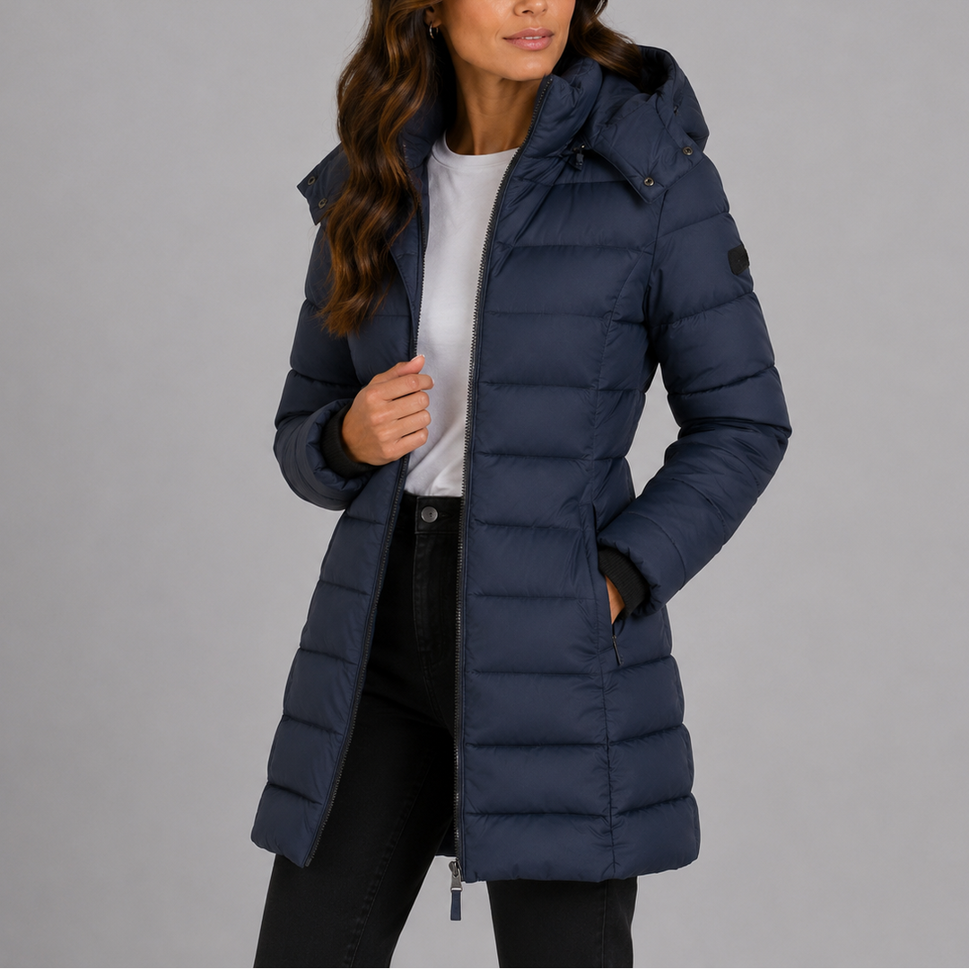 Navy puffer jacket - Elma Boutique