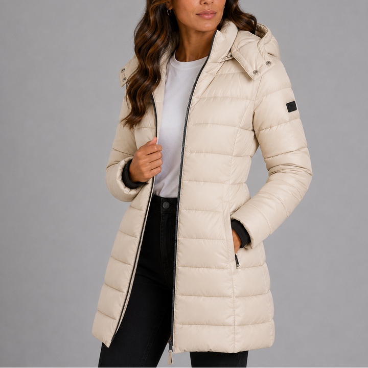 Beige puffer jacket - Elma Boutique