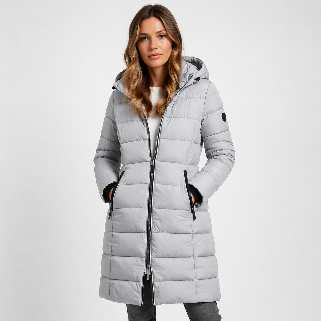 Gray puffer jacket - Elma Boutique