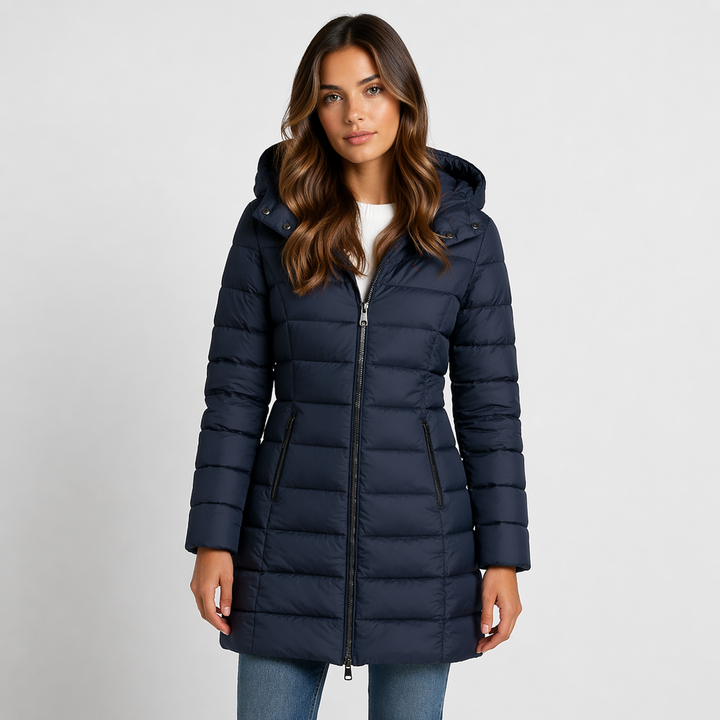 Navy puffer jacket - Elma Boutique