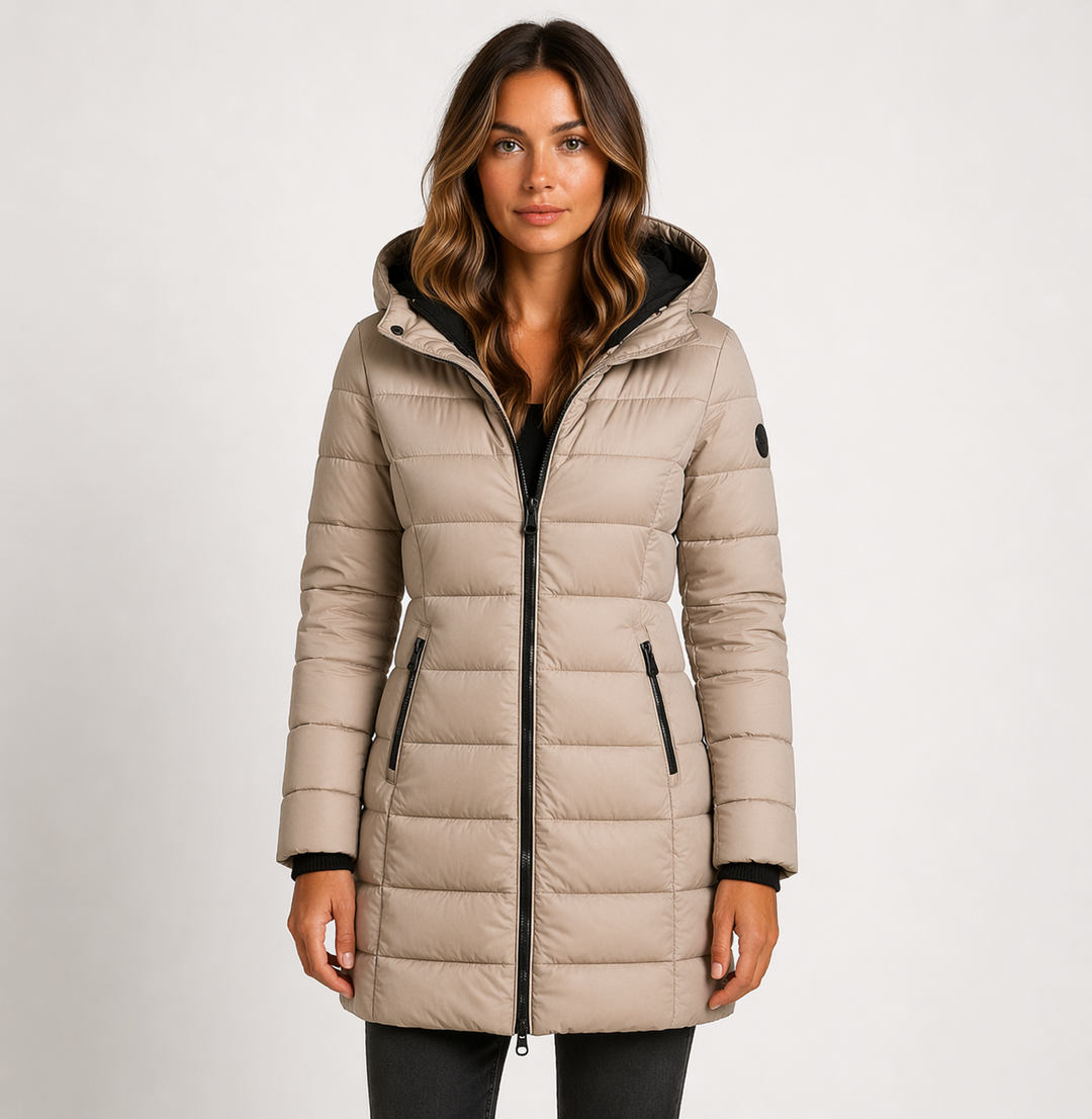Khaki puffer jacket - Elma Boutique
