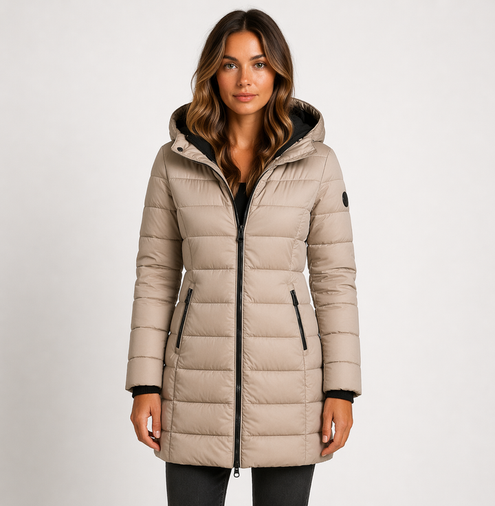Khaki puffer jacket - Elma Boutique