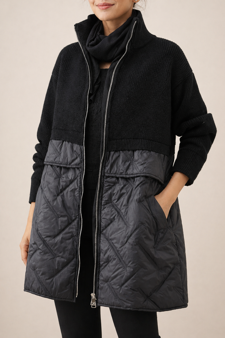 Stylish Comfortable Long Zip Up Coat