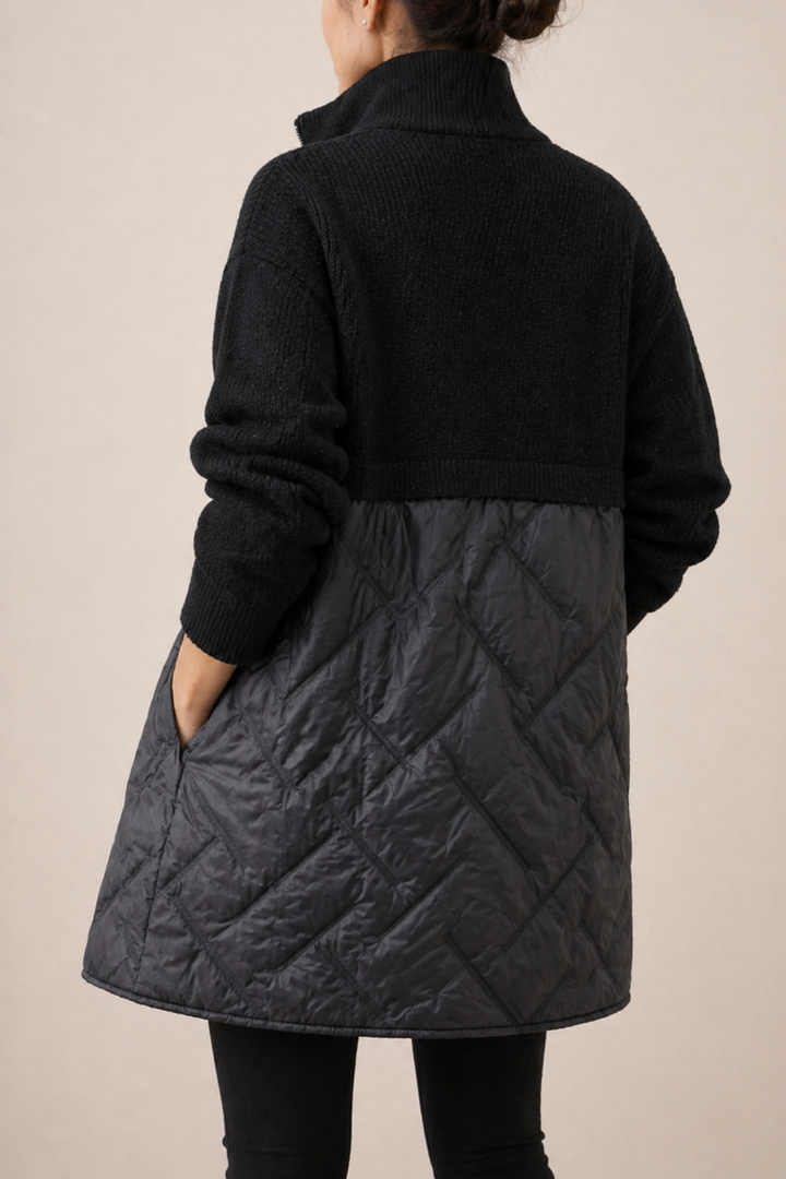 Stylish Comfortable Long Zip Up Coat