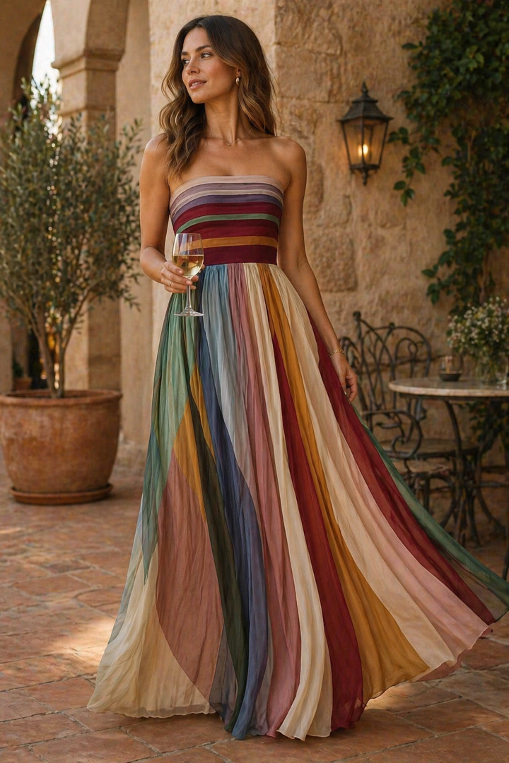 Pleated Maxi Dress Wedding Guest