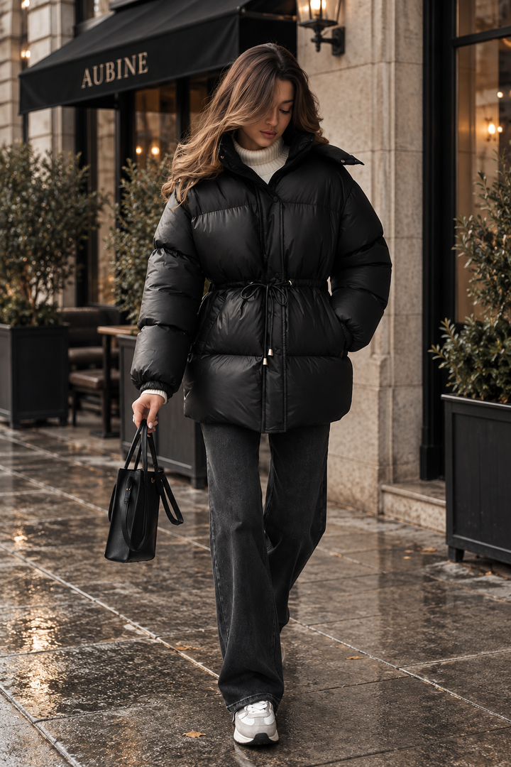 Black puffer jacket - Elma Boutique