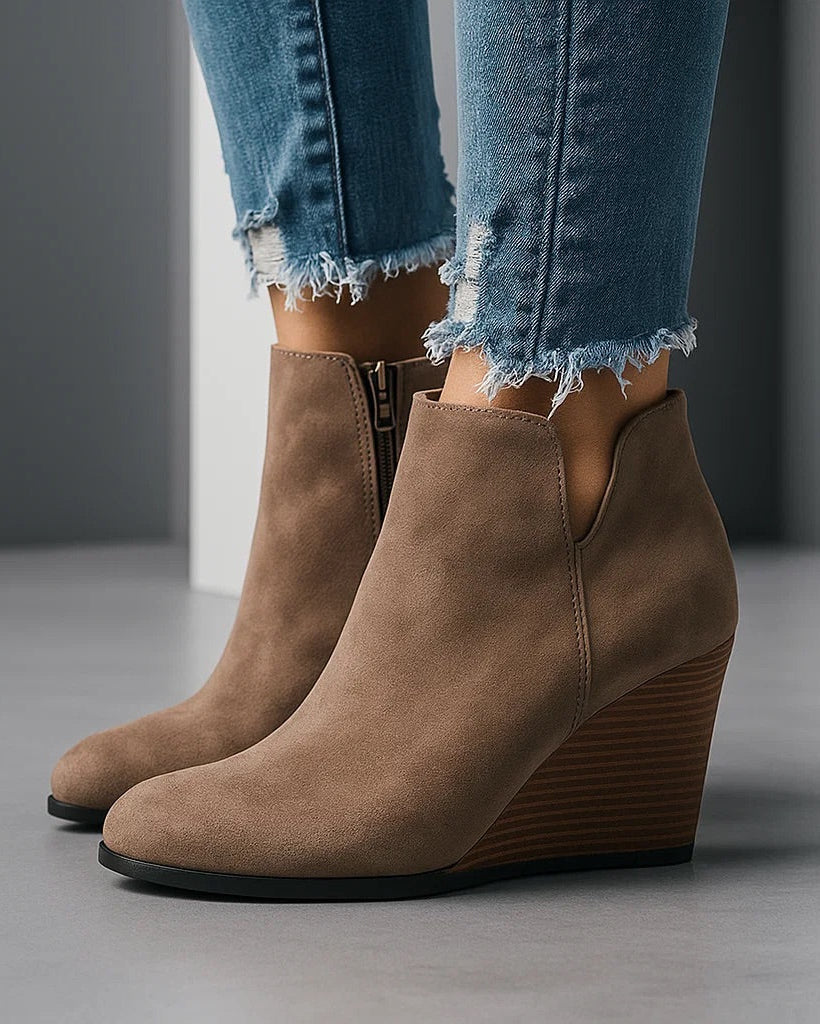 Brown Ankle Boots - Elma Boutique