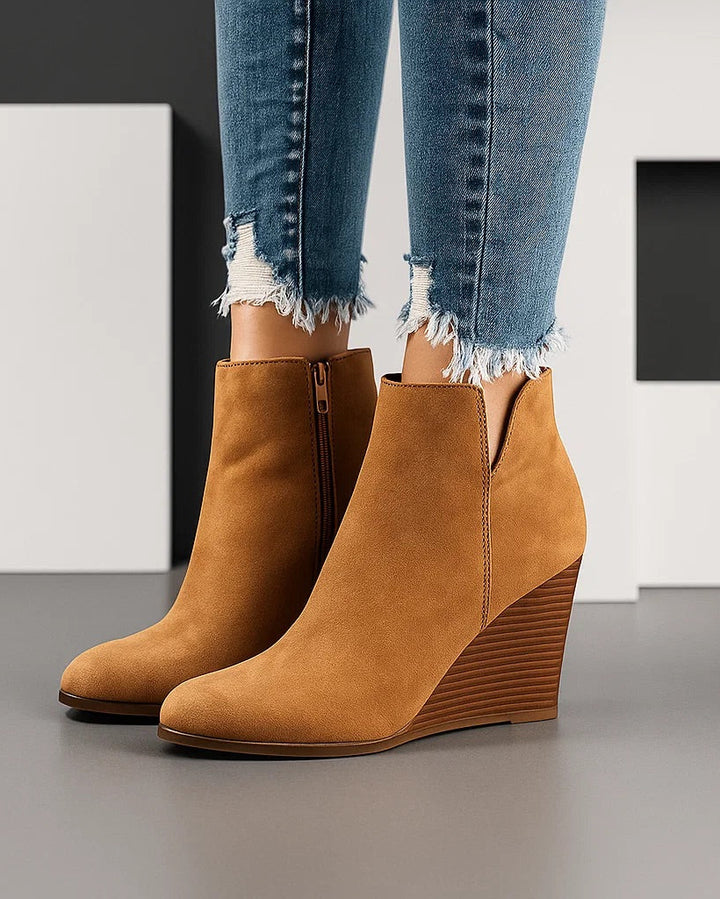 Khaki Ankle Boots - Elma Boutique