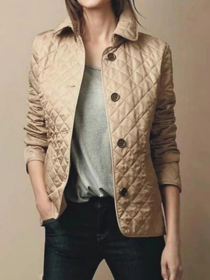 Brown quilted jacket - Elma Boutique