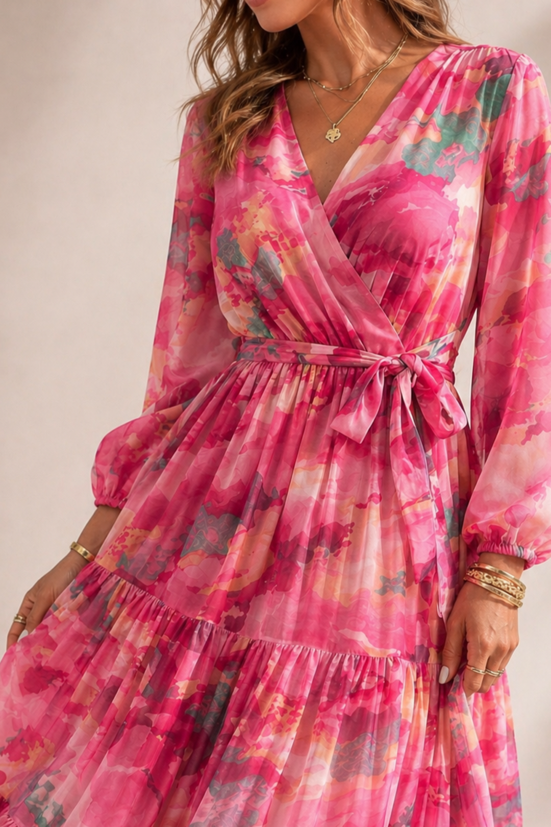 Floral Flowing Maxi Dress Wedding