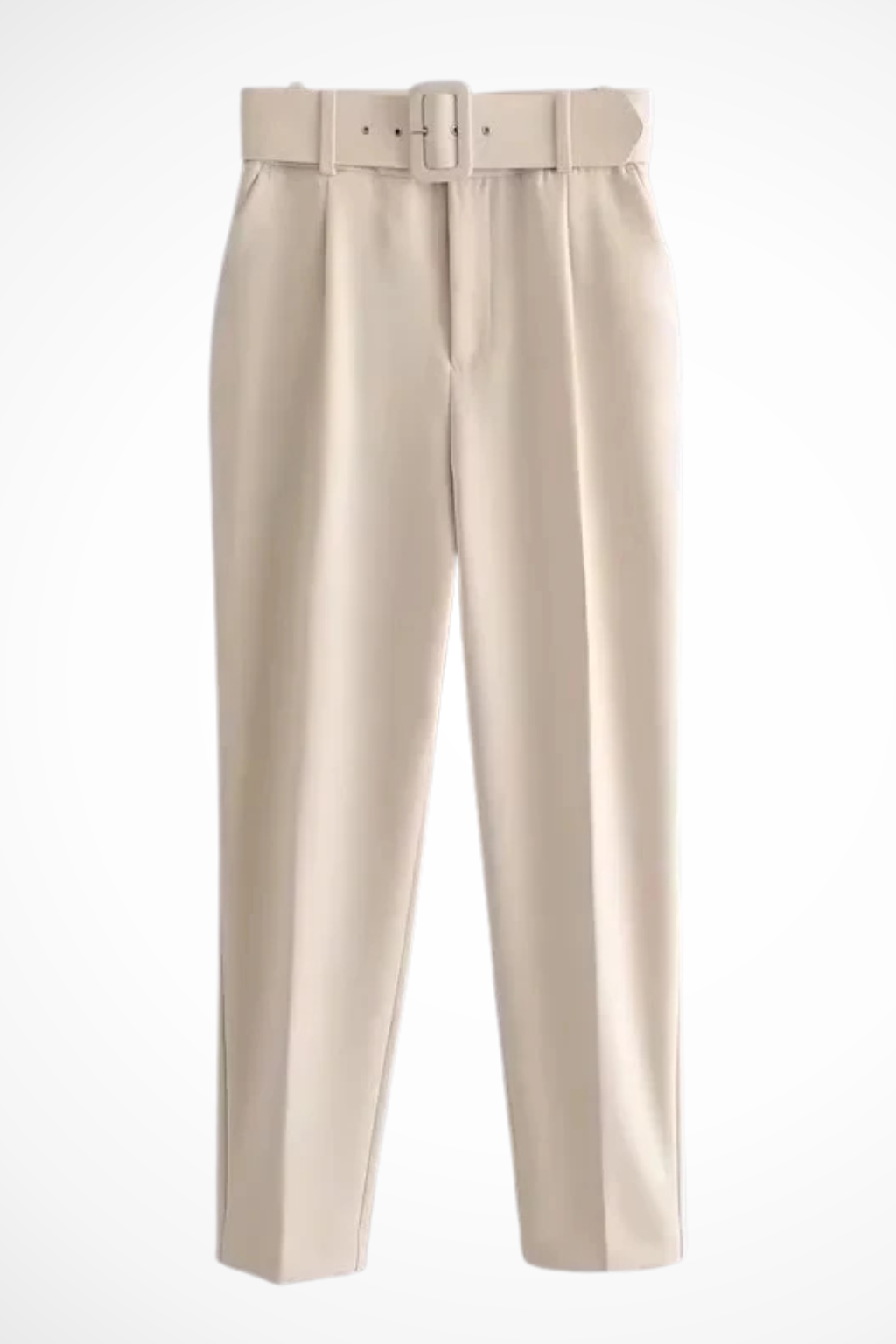 Tailored Blazer and Slim Pants Set with Belt