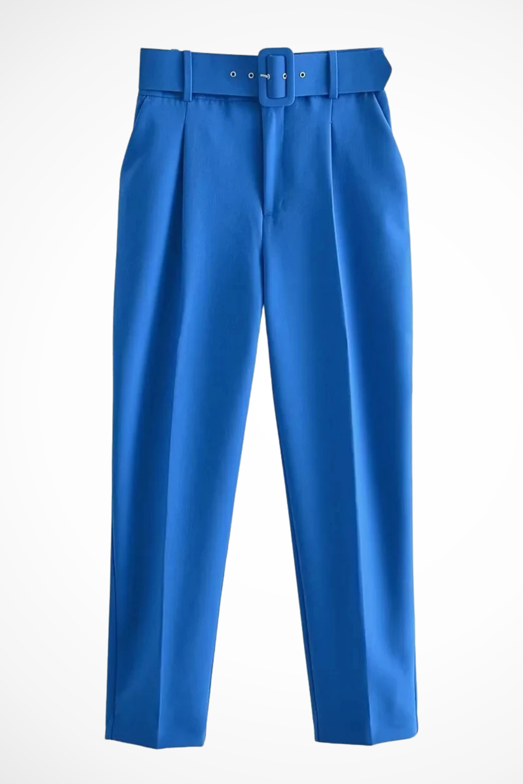 Tailored Blazer and Slim Pants Set with Belt