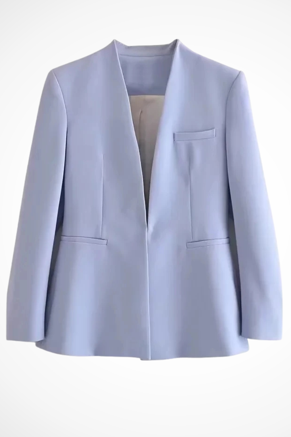 Tailored Blazer and Slim Pants Set with Belt