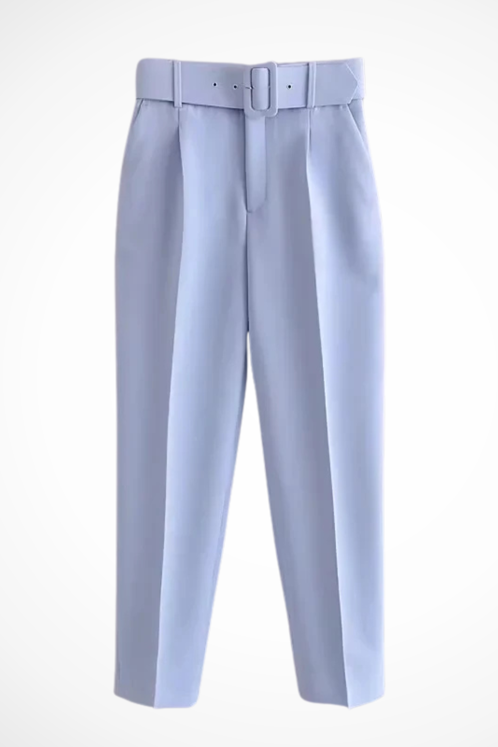 Tailored Blazer and Slim Pants Set with Belt