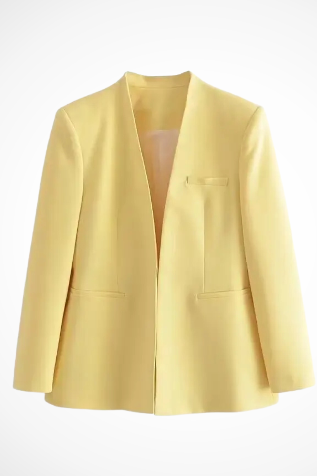 Tailored Blazer and Slim Pants Set with Belt