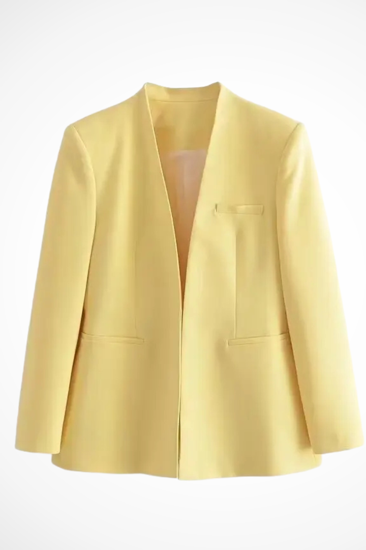 Tailored Blazer and Slim Pants Set with Belt