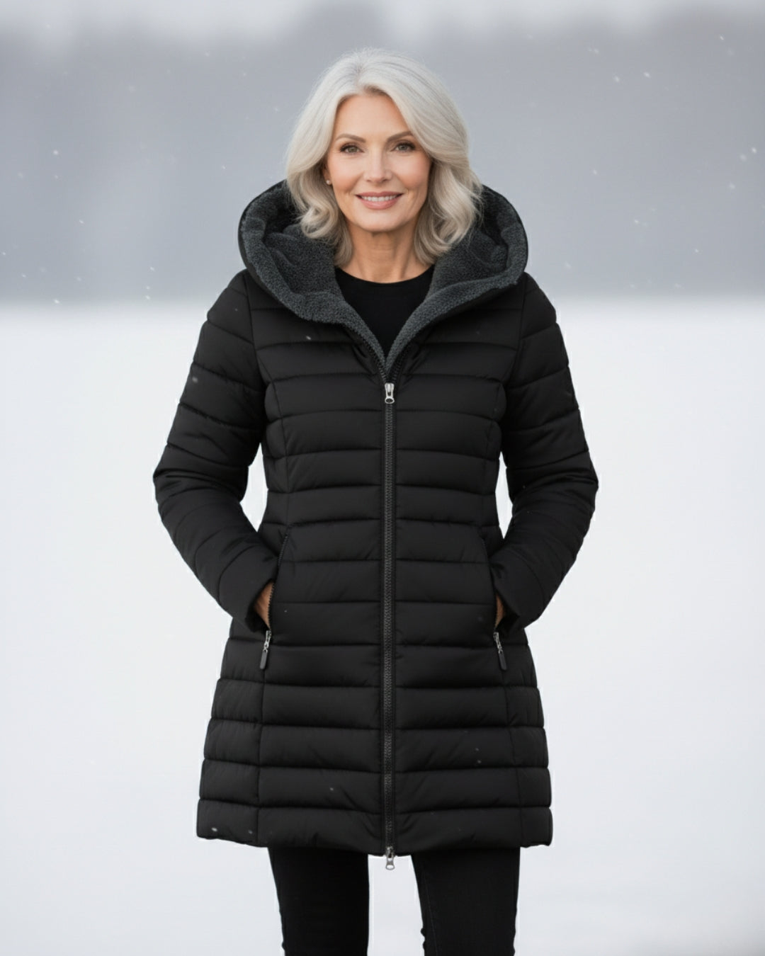 Black puffer jacket - Elma Boutique