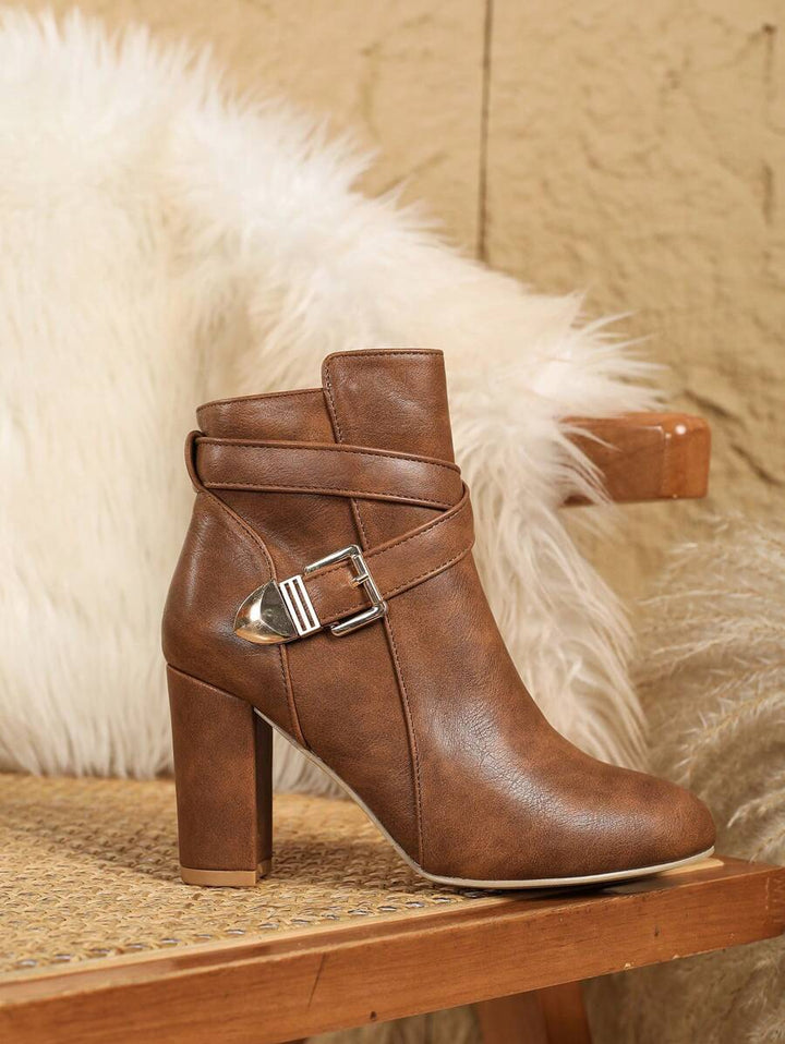 Brown Ankle Boots - Elma Boutique