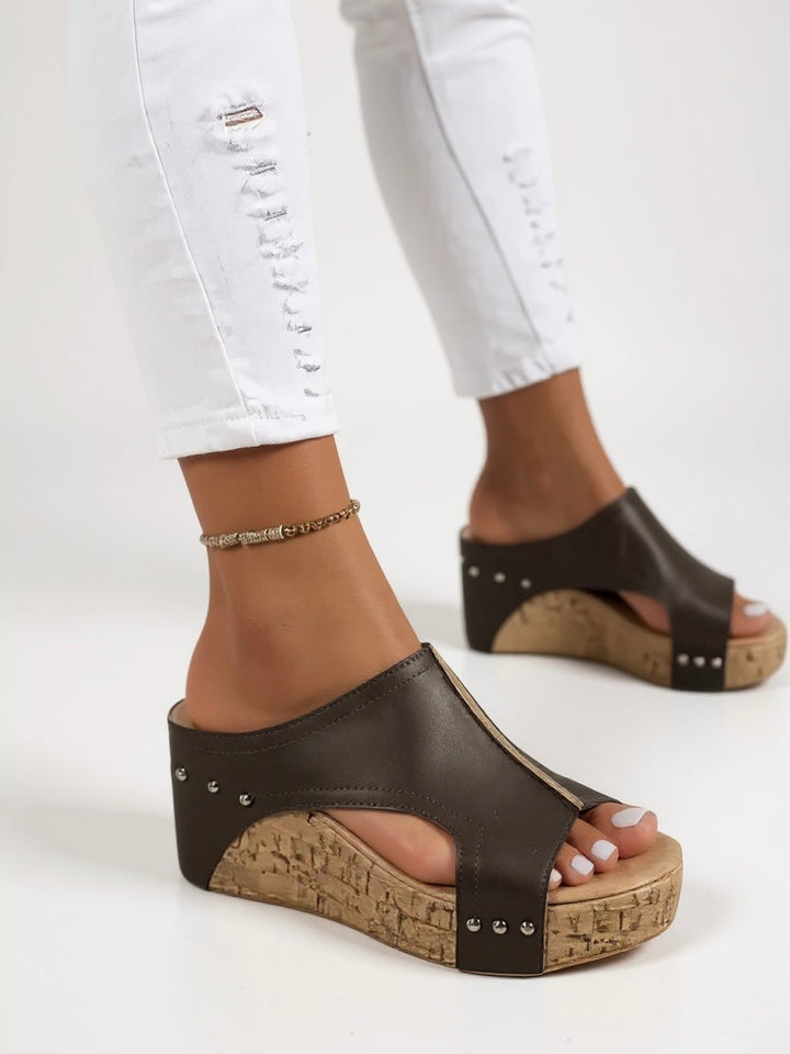 Platform Wedge Slide Sandals for Women