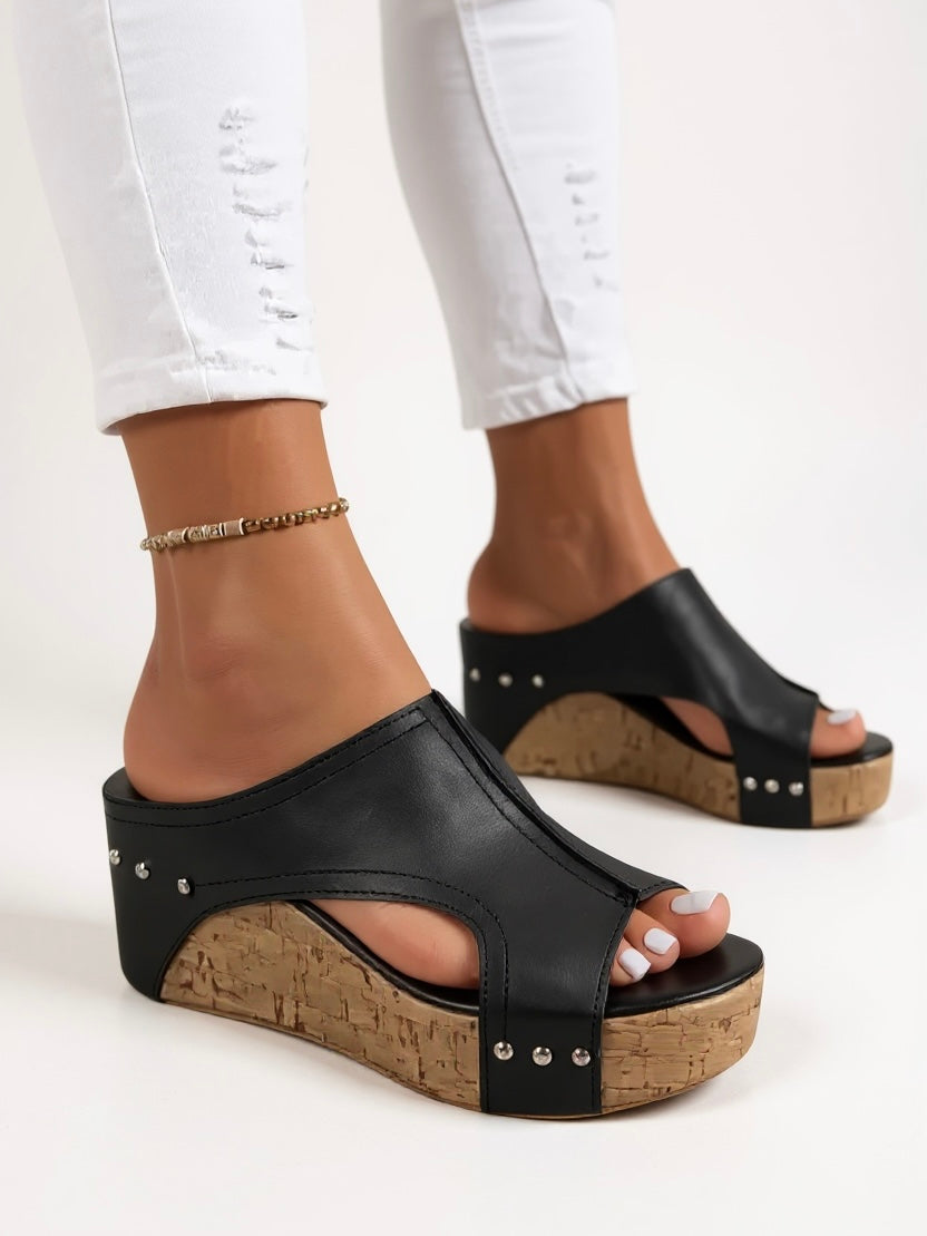 Platform Wedge Slide Sandals for Women